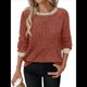 thumbnail image 1 of Camisas de Larga para Mujer, Suéteres, Conjuntos de Otoño, Bloques de Color, Ropa de Invierno, Elegantes, Informales, Suaves. Color Caramelo XL, 1 of 7