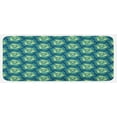 thumbnail image 1 of Abstract Kitchen Mat, Fractal Triangles Circular Shapes Retro Style Geometrical Tile, Plush Decorative Kitchen Mat with Non Slip Backing, 47" X 19", Blue Teal Pale Green, by Ambesonne, 1 of 1