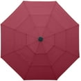 thumbnail image 5 of ABCCANOPY 11FT 3 Tiers Patio Umbrella With Crank Handle, Burgundy, 5 of 6