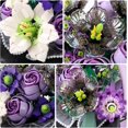 thumbnail image 5 of NICKSUN Flowers Bouquet Building Blocks Model Set, DIY Simulation Artificial Rose Bouquet Handheld Gift Box for Valentine's Day, Home Decor(Purple), 5 of 7