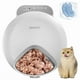 thumbnail image 1 of OMCPET Alimentador Automático Para Mascotas Con 2 Paquetes De Hielo, Dispensador De Alimentos Húmedos Y Secos Con Temporizador Digital Para Gatos, 8 Oz,Blanco, 1 of 8