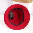 thumbnail image 5 of JUNWELL Womens Solid Color Bucket Hat Casual Lady Bowler Hat 100% Wool Winter Cap Cloche with Bow Accent Red, 5 of 6