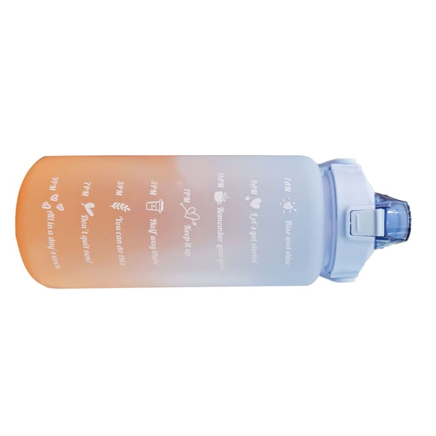 Botella de Beber Paja, Botella de Agua Deportiva de Gradiente de Fugas Sin Fugas de Tóxico Esmerilado Con Para Correr para El Ciclismo