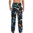 thumbnail image 3 of Video Game Controller Background Men'S Pajama Pants Soft Sleep Lounge Pants Pjs Bottoms With Pockets Small, 3 of 6