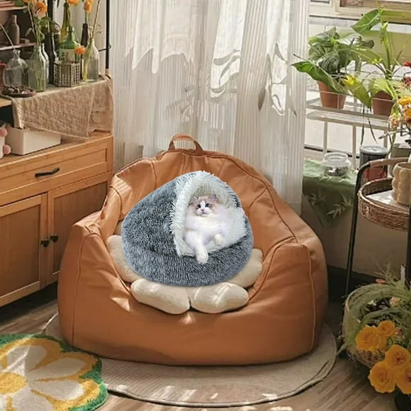 ERK Winter Warm Semi Enclosed Cat Cat Bed Semi Enclosed Bed Enclosed Cat