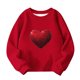 thumbnail image 4 of Blusas y camisas de manga larga con cuello redondo Estampado para niños Estampado de manga larga Casual Suelto Forro polar para mayor calidez Sudadera con capucha de manga larga con cuello redondo par, 4 of 5