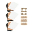thumbnail image 1 of Uxcell 30pcs Kit de Marcos de Fotos de Papel, Pancarta de Exhibición de Fotos Kraft de 4 x 6" con Clips y Cuerda para Colgar Decoración de Pared de Fiesta de Cumpleaños de Boda, Negro Blanco, 1 of 6