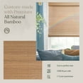 thumbnail image 4 of MOOD Custom Bamboo Shades | WOVEN | Cordless Designer Natural Woven Wood Roman Shades for Windows | Woven Hickory Wood (Sheer) | 64.5"W x 60"H, 4 of 5