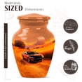 thumbnail image 2 of JAGASY Car Urns Ashes Keepsake for Men - Small Orange Medium Size Urns for Human Ashes Adult Female - Funeral Gift for Loss of Loved One - Memorial Urn for Car Lover - 3 Inch, 2 of 6