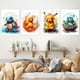thumbnail image 2 of Anime Pokémon Canvas Painting Pikachu Squirtle Charmander Poster Watercolor Art Wall Cartoon Bubble Mural Room Decoration Gifts, 2 of 5