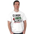 thumbnail image 5 of Funny Christmas Candy Lights Poles Men's Graphic T Shirt Tees Brisco Brands S, 5 of 5