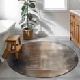 thumbnail image 3 of Round Rugs 3Ft, Brown Round Area Rug Washable Indoor Throw Carpet, Modern Ombre Abstract Art Oil Painting Small Non Slip Circle Rug for Bedroom Living Room Home Decor Aesthetic, 3 of 8