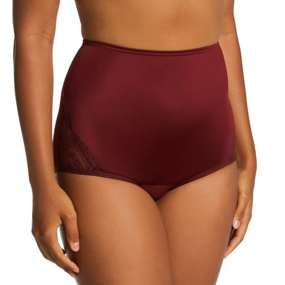 Women's Vanity Fair 13001 Lace Nouveau Brief Panty (Flushed Fig 7)