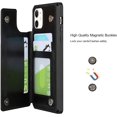 thumbnail image 3 of iPhone 11 Wallet Case with RFID Blocking Card Holder,Premium PU Leather Double Magnetic Buttons Stand Flip Wrist Lanyard Strap Back Cover for iPhone 11 6.1 Inch,Black, 3 of 16