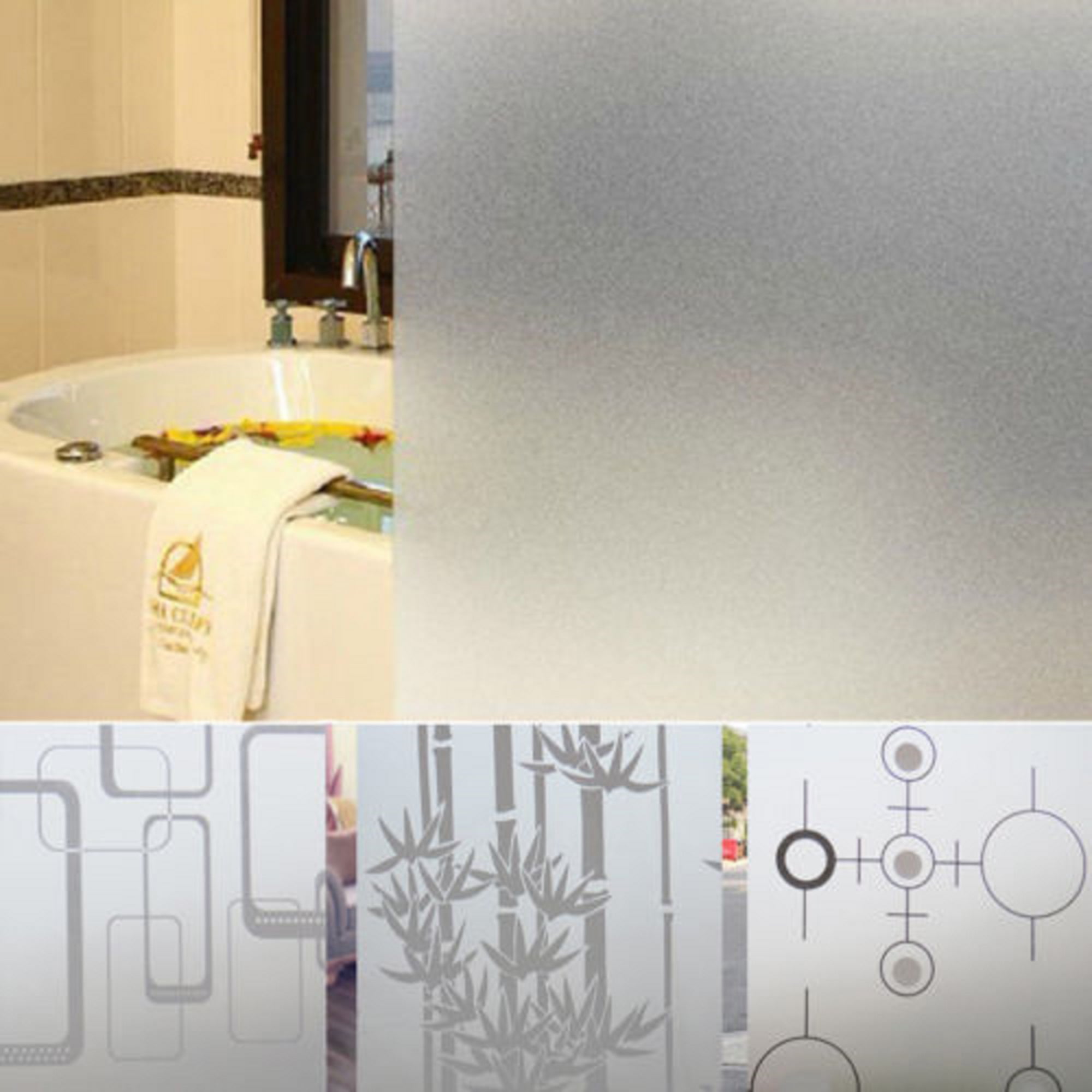 Bedroom Bathroom Home Glass Window Frosted PVC Film Privacy Door Sticker
