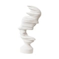 thumbnail image 3 of Tnarru Simple Figurine Human Face Ornament Statue Art Desk Silent Thinker Statue for Mantel Restaurant Indoor Bathroom Bedroom white, 3 of 8