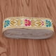thumbnail image 3 of Cinta de jacquard con borde bordado de 7 m, para ropa, flores, manualidades, 1,77 pulgadas Blanco, 3 of 9