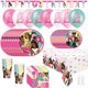 thumbnail image 1 of Set de decoración de fiesta de cumpleaños de Barbie para 16 invitados, 1 of 6