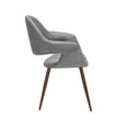 thumbnail image 4 of OFM 161-FACB-GRY-2 161 Collection Mid Century Modern Fabric Accent Chair with Arms, Dining Chair - Gray - Pack of 2, 4 of 19