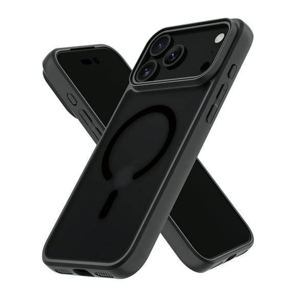 Pekarejue Magnetic Case for iPhone 17 Pro Max: Compatible with Magsafe & Anti-Yellowing & Shockproof Protection Bumper Cover for iPhone 17 Pro Max 2025, Matte Black