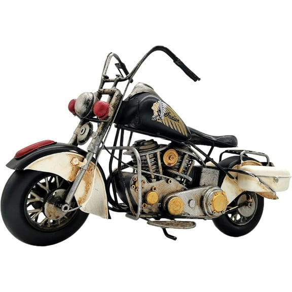 Collectible Vehicles Vintage Motorcycle Model Decoration Iron Motorcycle Miniature Sculpture for Table Book Shelf Decor Gift