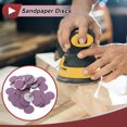 thumbnail image 2 of Unique Bargains 50 Pcs Car Wood Sanding Discs Smoothing Hook & Loop Sandpaper for Woodworking, Automotive Refinishing 0.98" 320 Grit Purple Aluminum Oxide, 2 of 6