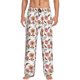 thumbnail image 1 of Fotbe Rose Flowers Pantalones de Pijama para Hombre, Pantalones de Dormir, Pantalones de Casa con Cintura Ajustable y Bolsillos-X-Large, 1 of 6
