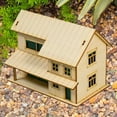 thumbnail image 6 of Kuntesetty 1/64 3D Wooden Miniature House for Landscape Layout Adults Kids Holiday Gift Style A, 6 of 9