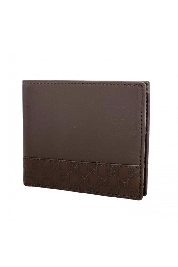 Pre-Owned Gucci Microguccissima Leather Wallet, Brown, 256408, Men's