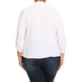thumbnail image 4 of Women's Solid Casual Plus SizeDraped Cardigan Blazer Jacket, 4 of 5