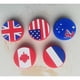 thumbnail image 3 of Greeniant Paquete de 5 patrones de bandera para raquetas de tenis, amortiguador de vibraciones portátil, protección de silicona, amortiguadores Tenis Greeniant OD003014-00, 3 of 6