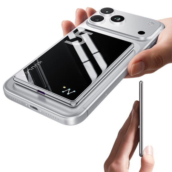 Kuulaa 5000mAh Magnetic Power Bank, 0.27in Ultra-Slim & Glass Back, 7.5W Magnetic & 20W PD Fast Charging Compatible for iPhone 17/16/15/14/13/12, Samsung Galaxy
