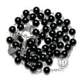 thumbnail image 4 of MOMOJIA Handmade Round Bead Catholic Rosary for Cross Religious Necklace Gifts for Men, 4 of 6