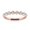 Pink, variant on Moissanite Bridal Half Eternity Band - Promise Wedding Ring for Women - 18K White Gold Plated Silver Ring
