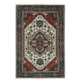 thumbnail image 3 of EORC Navy/ Ivory Hand Knotted Wool Traditional Serapi Rug, 9' x 12', 3 of 4