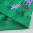 thumbnail image 6 of GCETTIC Kids Long Sleeve Casual Sweatshirt Kids Boys Girls Sweatshirt Pullover Dinosaur Graphics Cotton Fabric Breathable Material Green,5-6 Years, 6 of 9