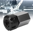 thumbnail image 2 of CNC Lathe Tool Holder, Collet Block, Silver Carbon Steel Hex Collet Block Chuck Holder for CNC Lathe Engraving Machine, Router Collets, 2 of 7