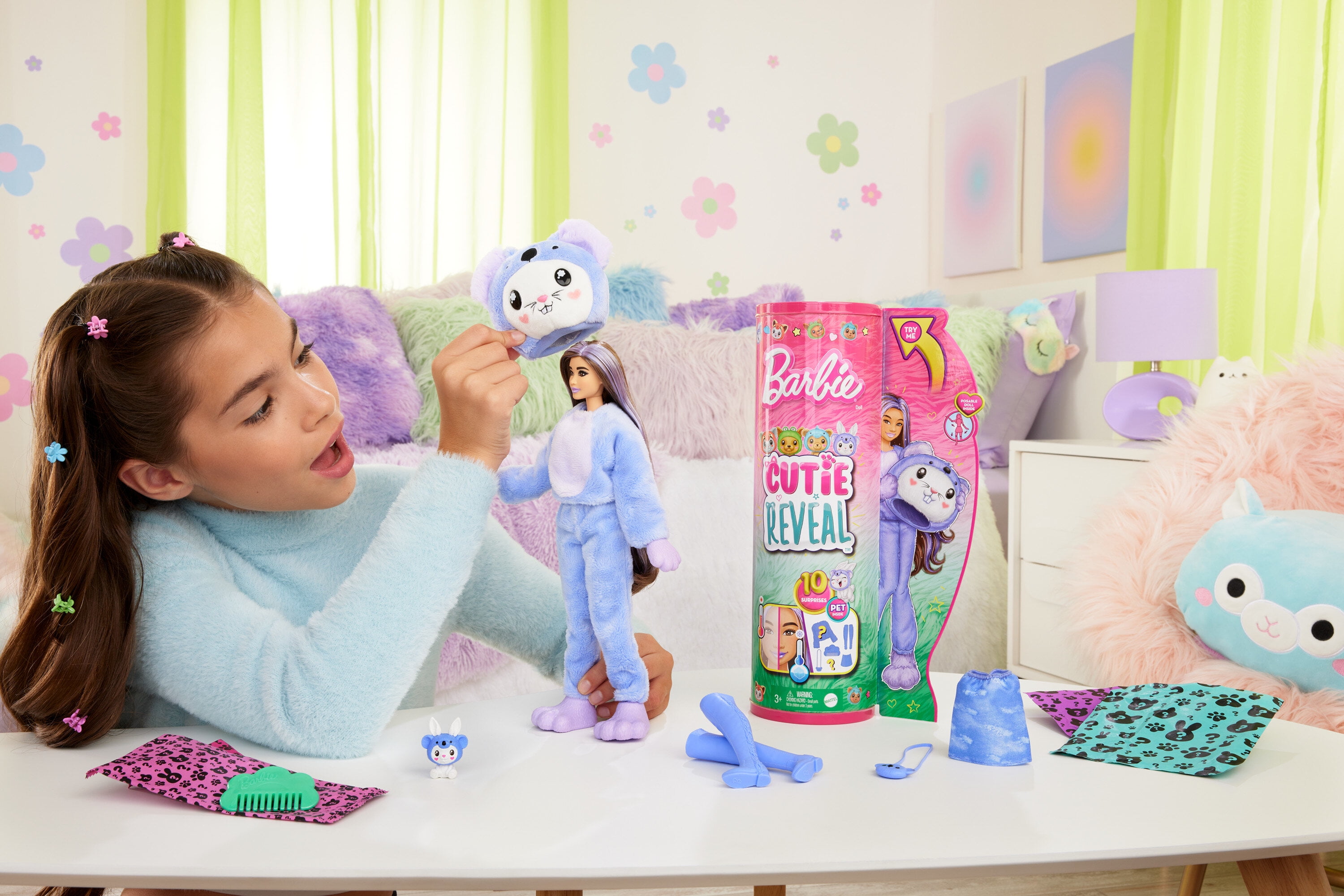 Barbie Cutie Reveal Costume-Themed Doll & Accessories with 10 Surprises, Bunny as a Koala