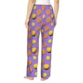 thumbnail image 3 of Goofa Yellow Lemon And Orange Printed Soft Pajama Pants for Women, Wide Leg Comfy Casual Lounge Yoga Pants-Medium, 3 of 9