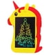 thumbnail image 1 of Tablero de escritura de unicornio rojo y amarillo, tablero de escritura LCD para niños, tablero de dibujo borrable con bolígrafo, pantalla LCD, juguetes educativos para niños y niñas, 1 of 4