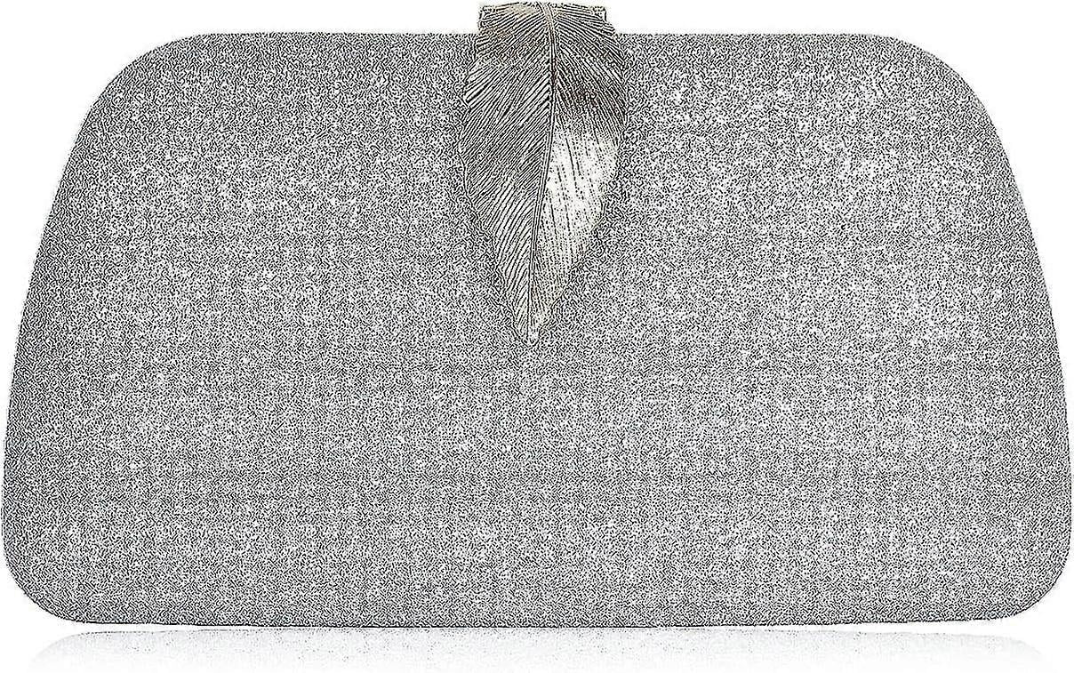 Clutch Bags For Women Suede Party Evening Bag Metallic Closure