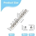 thumbnail image 2 of 4PCS 6-Ring Binder Mechanism A6 Notebook Mechanism Replacement Kit Iron Clip Ring Binder with Screws Nuts for Loose Leaf Notebook Planner Binding Accessories Inner Diameter:3cm for DIY, 2 of 9
