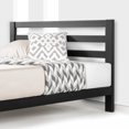 thumbnail image 3 of Mellow Modernista Classic Heavy Duty 10 Inch Metal Platform Bed with Headboard and Wooden Slats, Black, Queen, 3 of 7