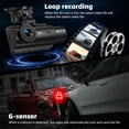 thumbnail image 6 of NEXPOW 4K 3 Channel Dash Cam Front Rear Cabin, WDR Night Vision, 170° Wide Angle, Built-in WiFi App Control, 4K+1080P+1080P, G-Sensor, 32GB SD Card, Loop Recording, 24H Parking Mode, 6 of 11