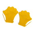 thumbnail image 4 of Guantes de natación palmeados Guantes de natación Silicona con correa para la muñeca Aletas de mano de buceo Guantes acuáticos ajustables para piscina Amarillo Sunnimix Guantes de natación, 4 of 8