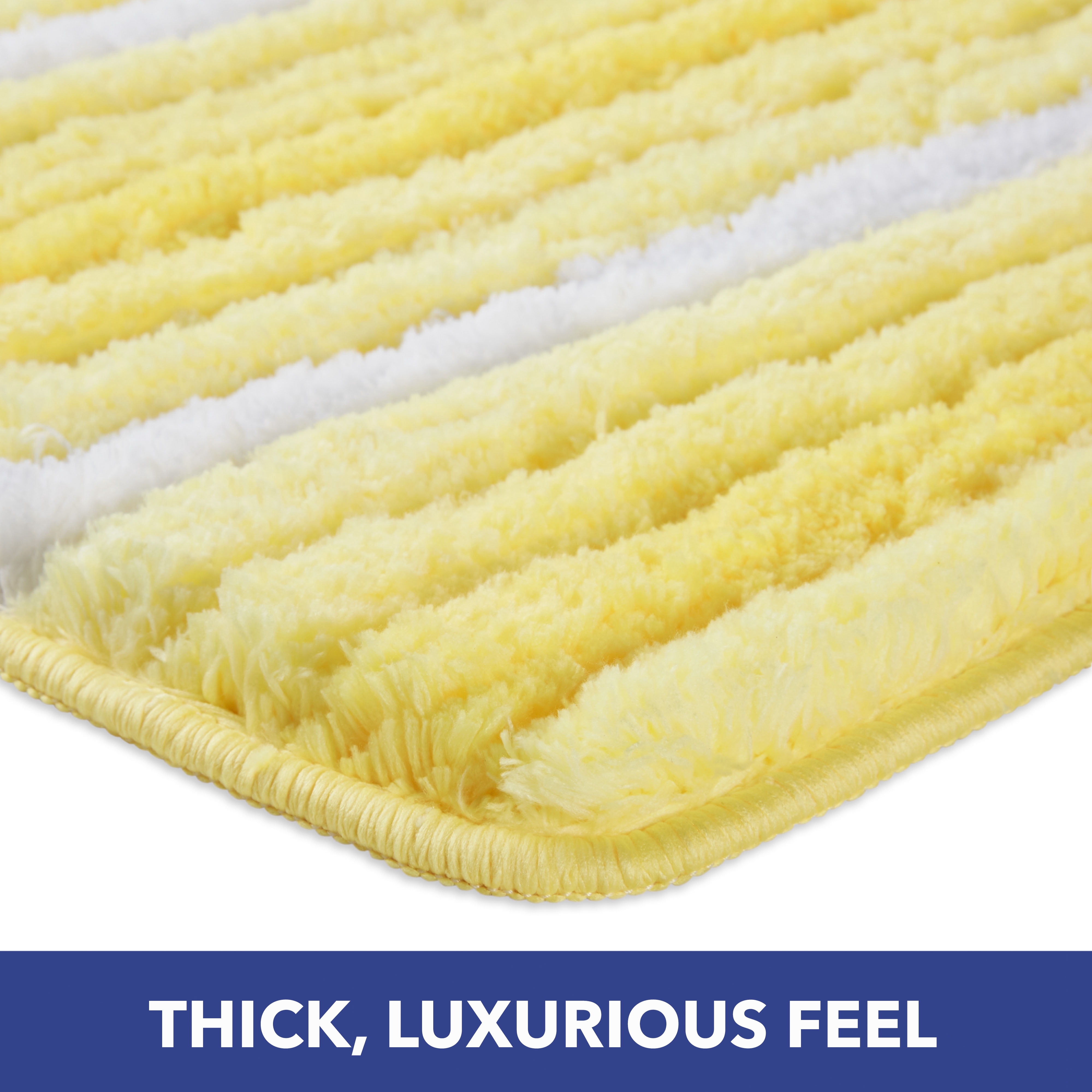 Sohome Chino Striped Machine Washable Bath Mat, Yellow/White, 27"x48"