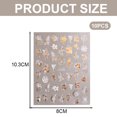 thumbnail image 2 of 10 hojas de pegatinas de platino para decoración de uñas, calcomanías para uñas acrílicas falsas, dijes decorativos para mujeres, 2 of 6