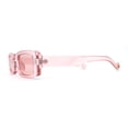 thumbnail image 4 of Womens Thin Narrow Rectangular Mod Sunglasses All Pink, 4 of 4