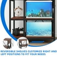 thumbnail image 4 of Uforic 10-29-37 Gallon Fish Tank Stand with Power Outlets, 3-Tier Heavy Duty Metal Aquarium Stand Adjustable Storage Shelf,450LBS Capacity, Rustic Brown, 4 of 10