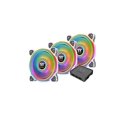 thumbnail image 1 of Thermaltake Riing Quad Plus 14 RGB Blanc Ensemble de 3 Pcs Ventilateur Taille : 140mm CL-F101-PL14SW-A FN1387, 1 of 5